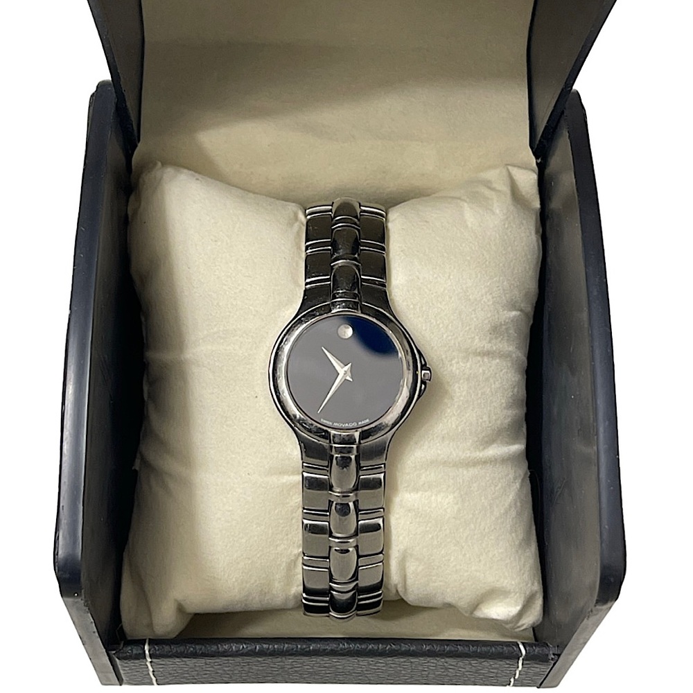 Movado Museum Model Stainless Steel Ladies Sapphire Crystal Watch
